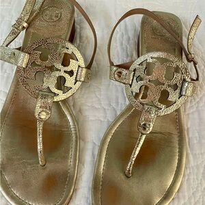 Tory Burch 30mm Miller Sandals in Spark Gold